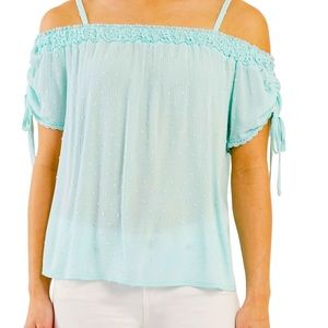 BCX Top with Cinched Sleeves and adjustable shoulder straps